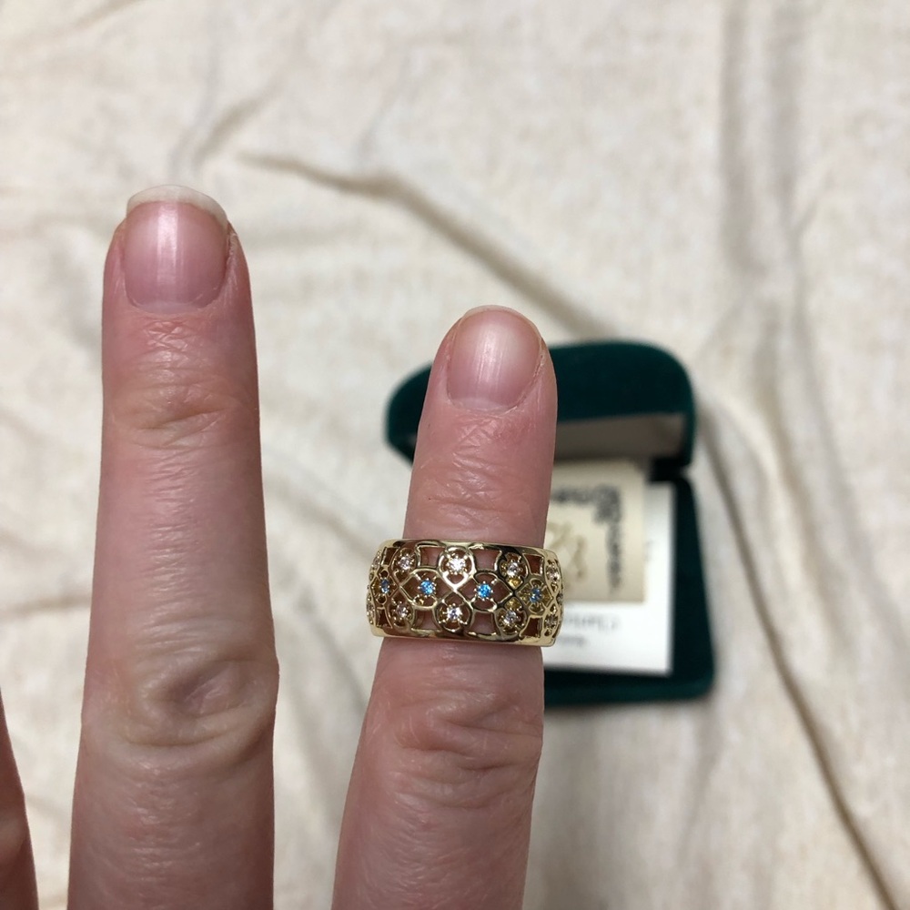 Grace Kelly Princess of Monaco Replica Ring Classic Old Hollywood Gold Tone - Picture 2 of 8